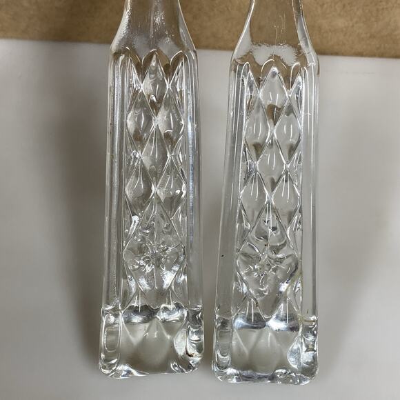 2 Vintage Anchor Hocking Wexford Salad Forks Glass Utensils Serving - Picture 6 of 8